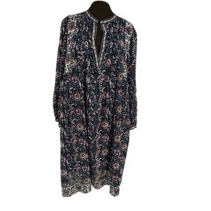 Lola Australia Women's Multicolored Floral Print 100% Cotton‎ Shift Dress Size M